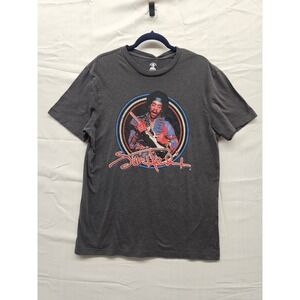 Authentic Hendrix Mens Jimi Hendrix 1969 Tour Band Graphic Tee Grey Shadow M NWT